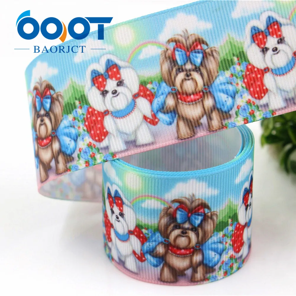 OOOT BAORJCT I-19411-927 1-1/2 дюйма 10 ярдов термопечать с животными ленты из корсажа шапка