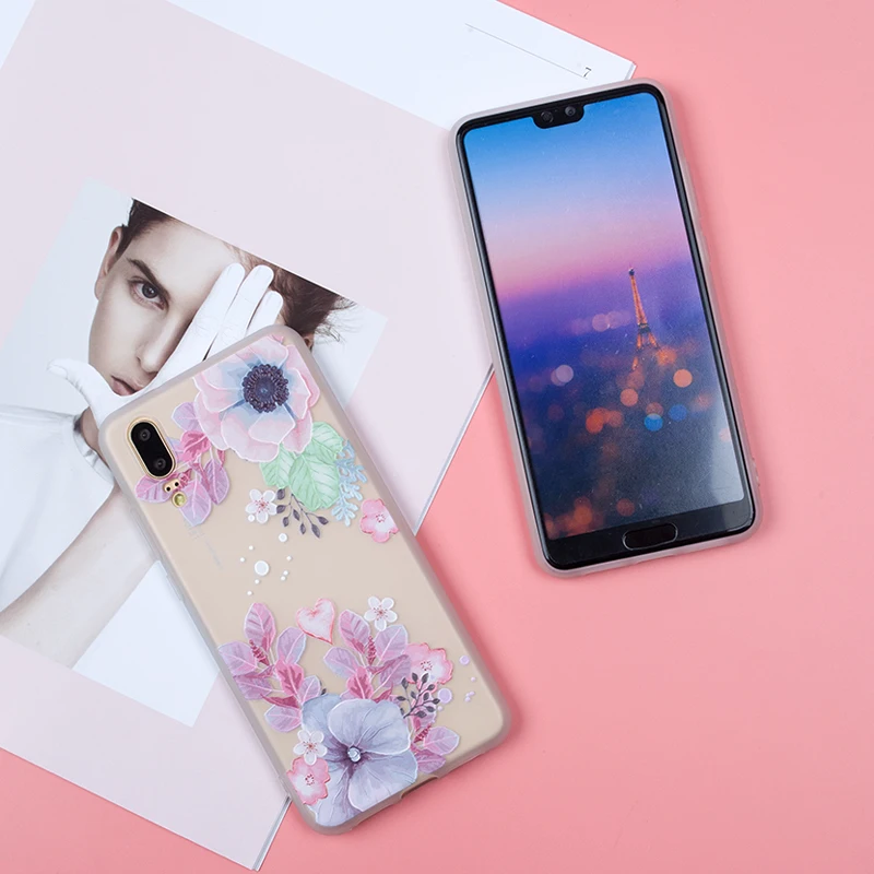 EIRMEON For Huawei Honor 9 Lite Case 10 6X 7X P8 P9 P10 P20 Soft TPU Florals Phone Back Covers Nova 2 Plus |