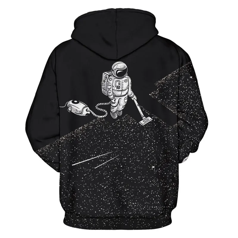 High Quality Funny Fashion Hoodies Men/Women 3D Sweatshirts Print Astronaut Vacuum Cleaner Thin Hooded Hoody Tops | Мужская одежда