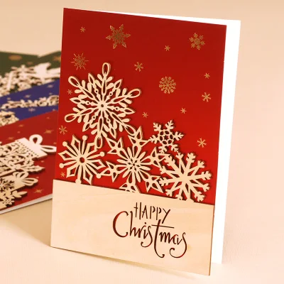 Блестящие деловые рождественские карты деревянные цветные украшения карты|christmas