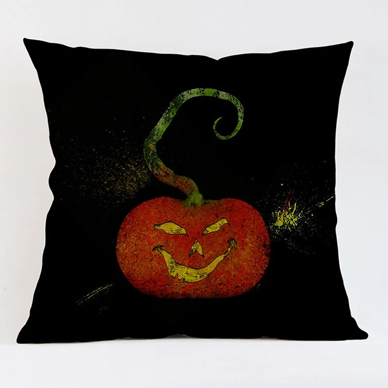 Наволочка с рисунком летучих мышей тыкв на Хэллоуин 45 х45 см|cushion cover|cushion cover