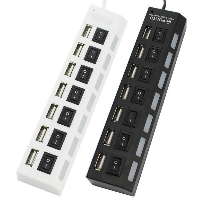 Мульти USB 7 портов высокоскоростной 2 0 концентратор 480 Мбит/с Независимый