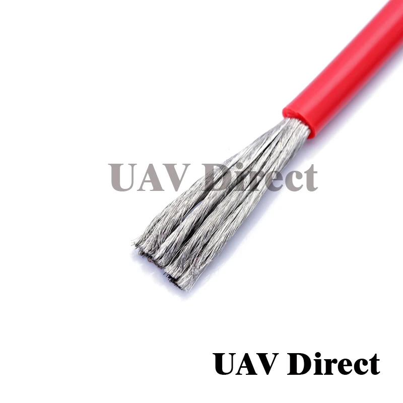 8 10 12 14 16 18 20 22 24AWG красный черный силиконовый провод ультра гибкий Тестовый Кабель