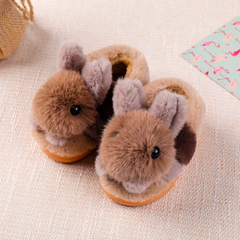 Детские домашние тапочки для девочек теплая хлопковая обувь детские