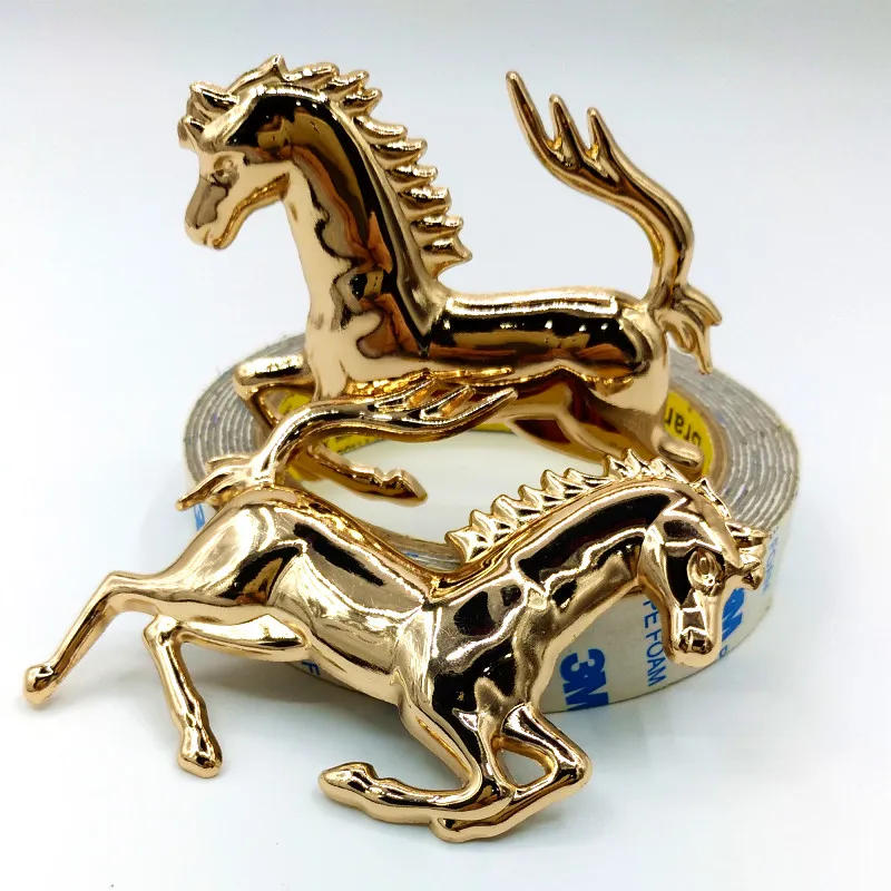 

3D Runnig Horse Logo Metal Car Sticker Fender Window Bumper Emblem Badge Decal Accessories Car Styling For Ferrari
