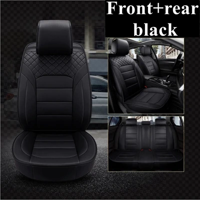black standard Чехол на переднее и заднее сиденье для Volkswagen polo golf 4 5 6 7 passat b5 b6 b7 b8 TIGUAN BORA MAGOTAN TIGUAN L CANDY SANTANA Lavida - Название цвета: black standard
