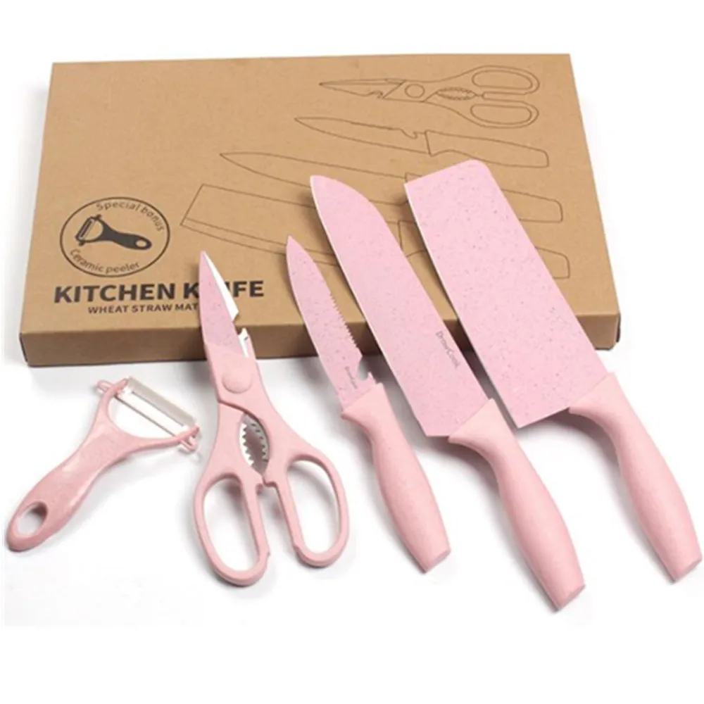 Набор кухонных ножей из нержавеющей стали универсальные ножницы сантоку для