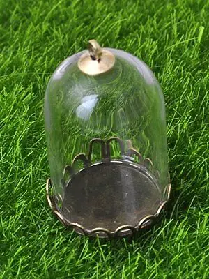 DIY стеклянный цилиндр бутылки кулон 30x20мм с бронзовым основанием памяти медальон