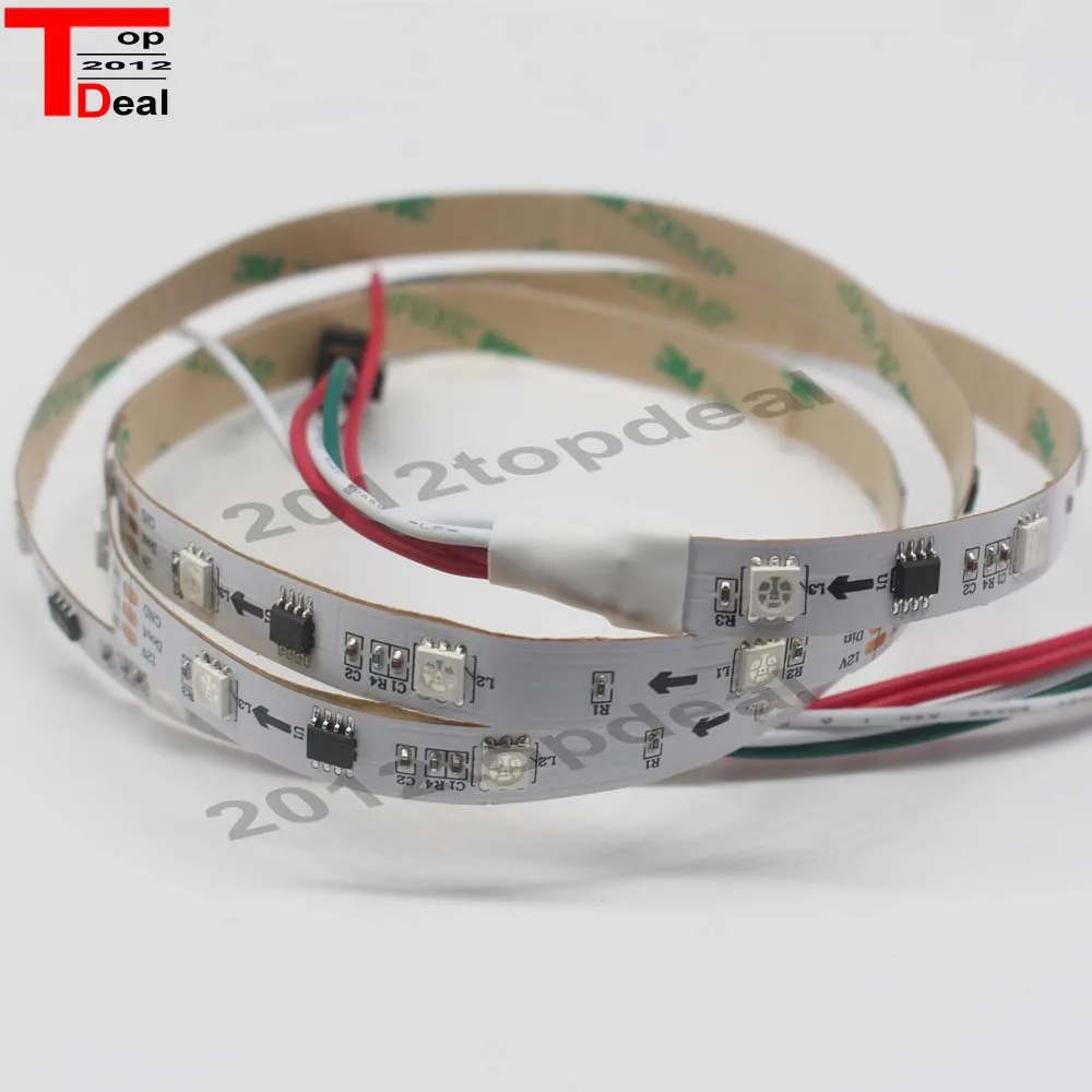 1 м 30 светодиодов/м 60 WS2811 Dream Color 5050 RGB Полноцветный ленточный светильник DC12v|strip