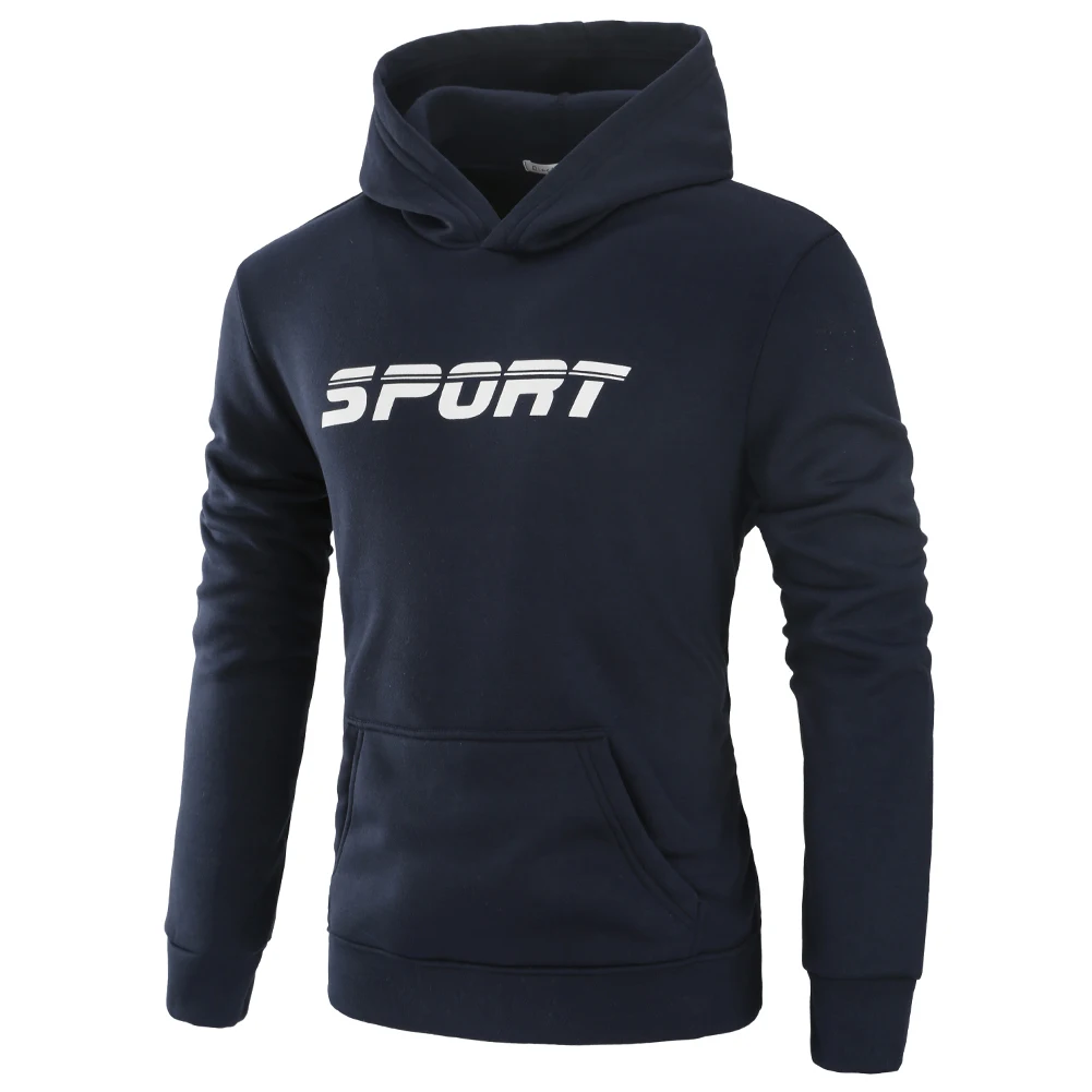 2018 The New Autumn Classic Male Hooded Hoodies Letter Printing Slim Fit Pullover Sweatshirts Casual Men's Coat 3XL | Мужская одежда