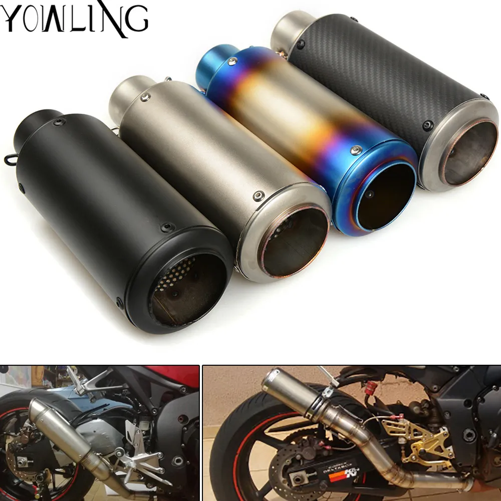 

51-61mm Modified Motorcycle Exhaust Pipe Muffler Exhaust Mufflers Carbon Fiber For MT-03 MT-25 MT 03 MT03 MT25 NC700X NC700S