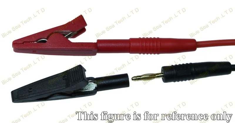 Зажим типа крокодил 41 мм с 2 банановым гнездом латунное Никелированное покрытие +