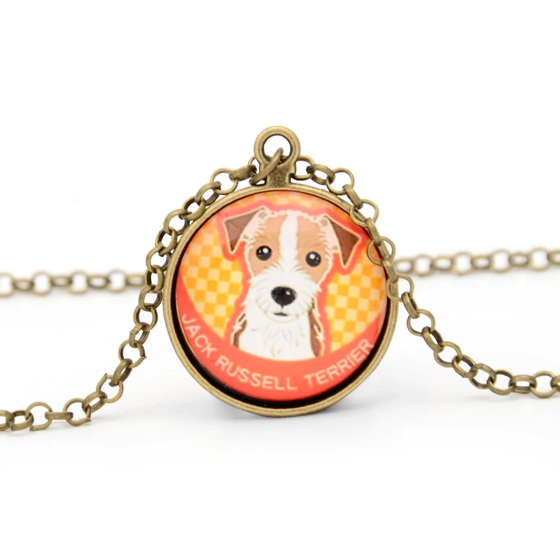 Ожерелье с изображением милого мопса Джека Расселла терьера ожерелье собаки
