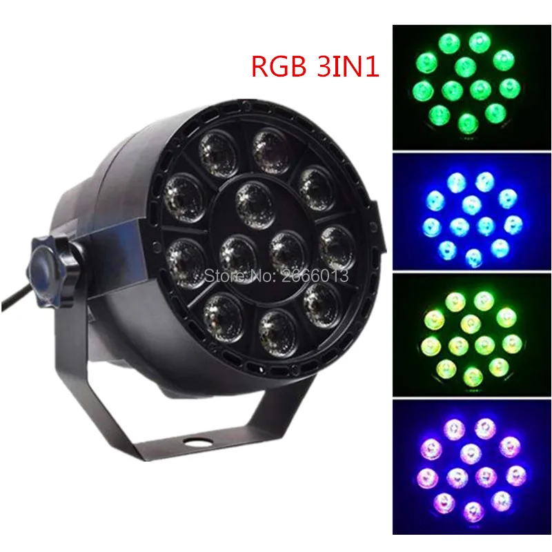 DJ диско проектор RGB 3в1 LED плоский портативный мини сценический прожектор 12