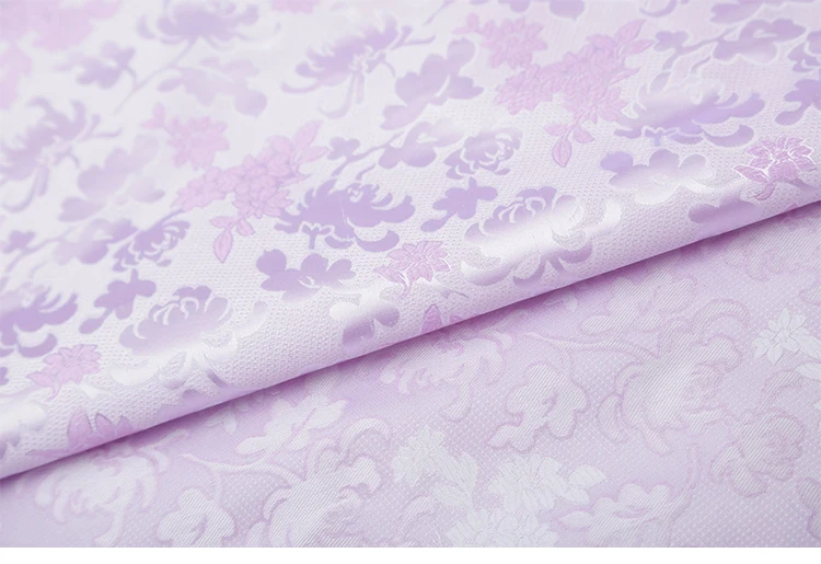Фиолетовый цветок парча Атласная Ткань Дамаск жаккард одежда костюм обивка