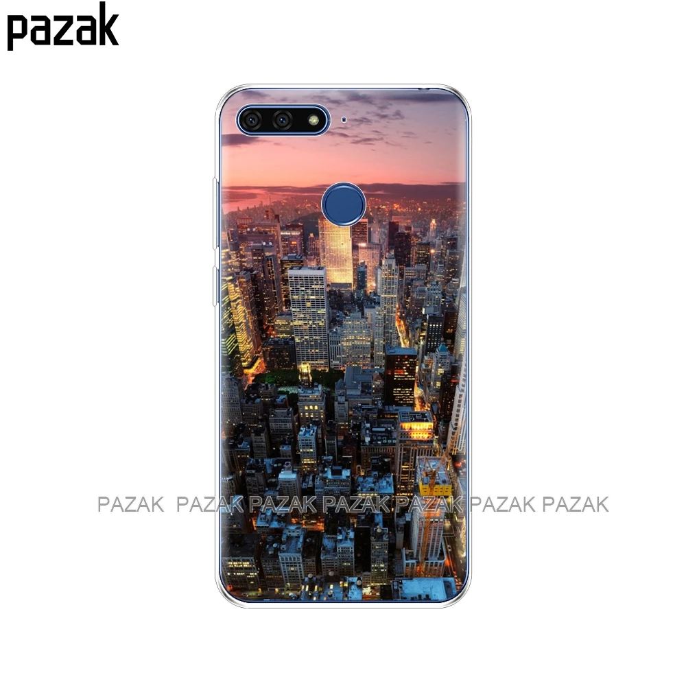 61375 Силиконовый чехол для huawei honor 7C, 5,7 дюймов, чехол мягкий, симпатичный, из ТПУ, защитный чехол для телефона huawei honor 7c Aum-L41 - Цвет: 61375