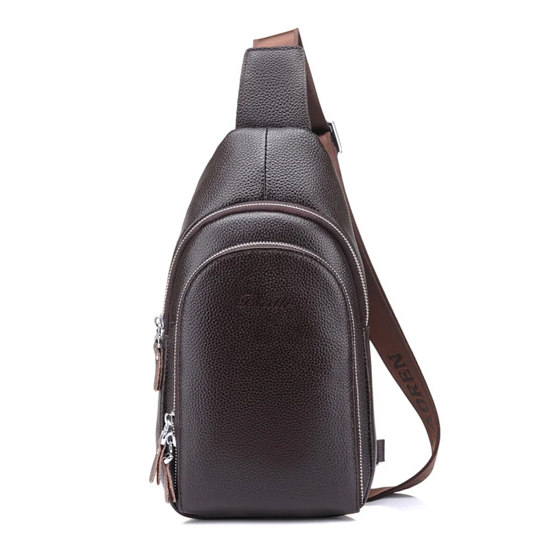 Новая мода маленькая сумка через плечо нагрудная мужская кожаная Bolsa masculina pequena