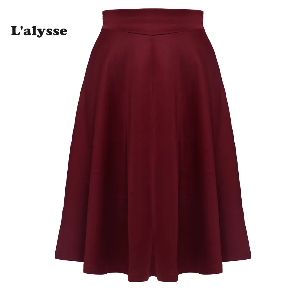 Женская винтажная офисная юбка LALYSSE большие размеры 2XL с высокой талией на