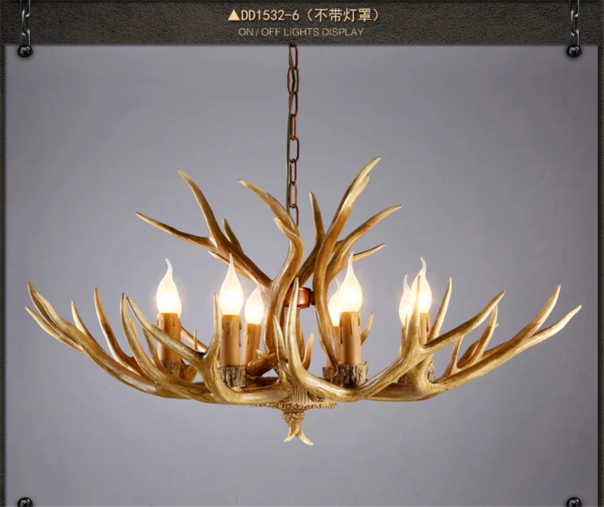 Скандинавский светодиодный подвесной светильник Chandelire E14, промышленный подвесной светильник, оленьи рога, спальня, гостиная, Кухонные светильники
