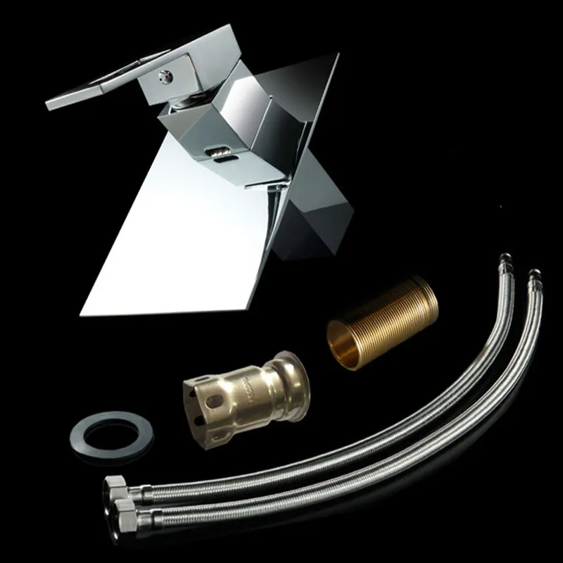 Кран для ванной комнаты кран водопада уникальный дизайн раковины смеситель