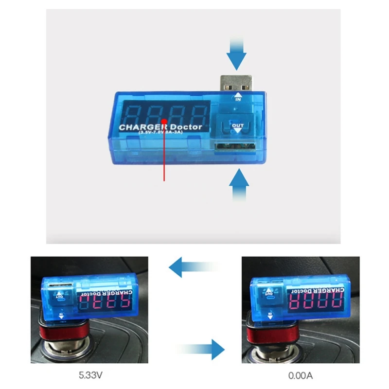 2019 Автомобильный USB тестер напряжения тока цифровой дисплей зарядное устройство