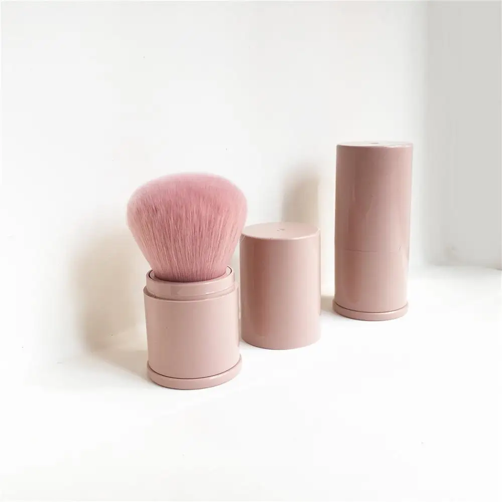 

Pink Retractable Kabuki Brush - Luxury Soft Multi-purpose Foundation Bronzer Blush Contour Highlight Brush