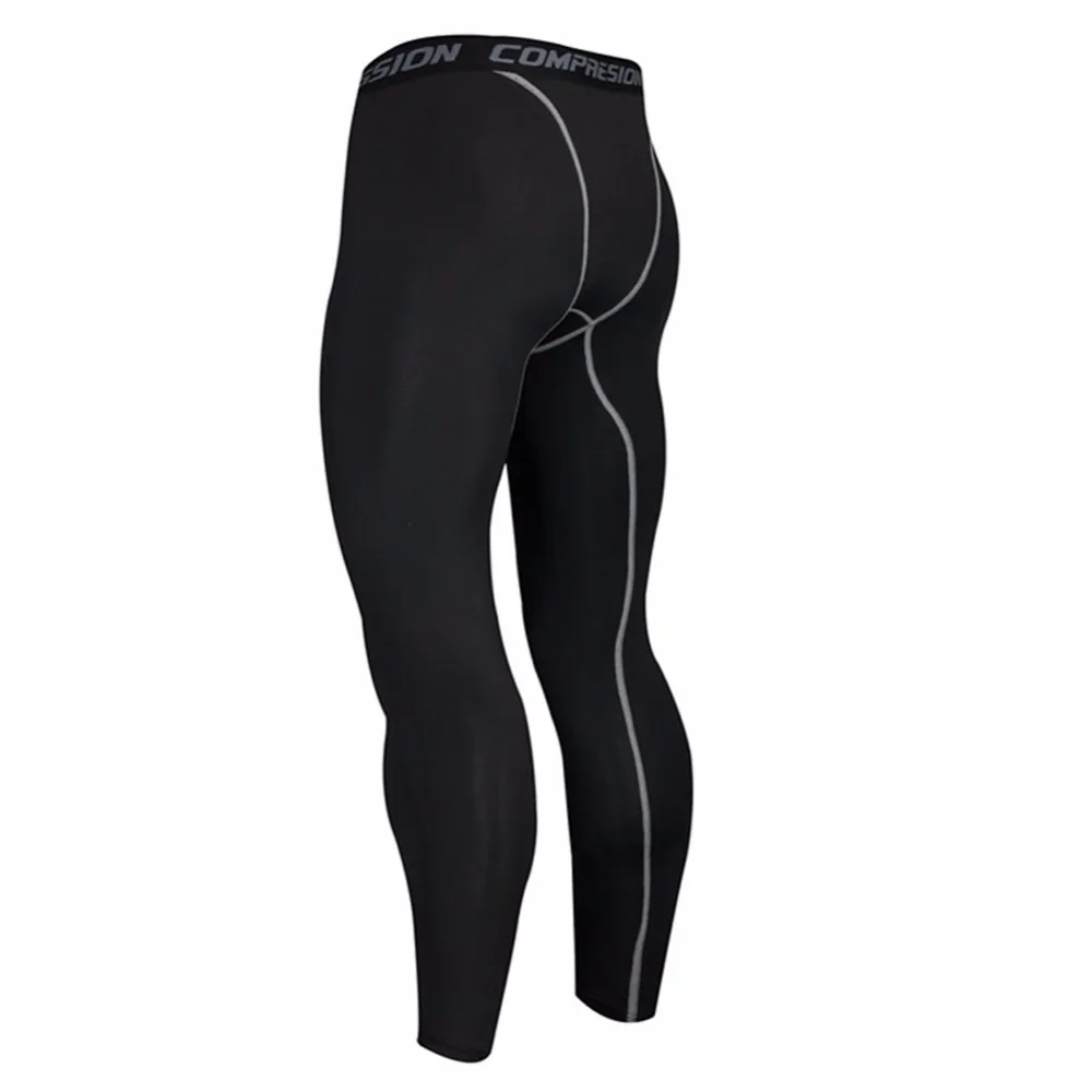 Мужские компрессионные колготы тренировка длинные штаны Фитнес Брюки Baselayer
