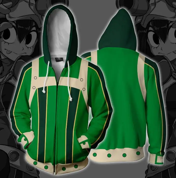 3D наряды Аниме Boku no My Hero академия толстовка куртка пальто Униформа футболка Bakugou