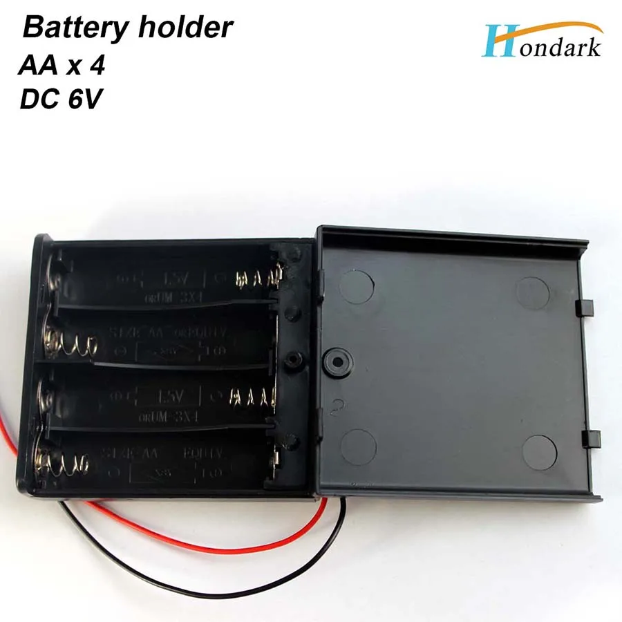 Водонепроницаемый корпус для батарей 4X1.5V 4AA 4XAA 6В 4XLR6 с выключателем вкл./выкл.