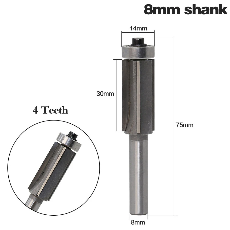 

1 Pc Shank Top Bearing Flush Trim Pattern Router Bit Milling Cutter Woodworking.