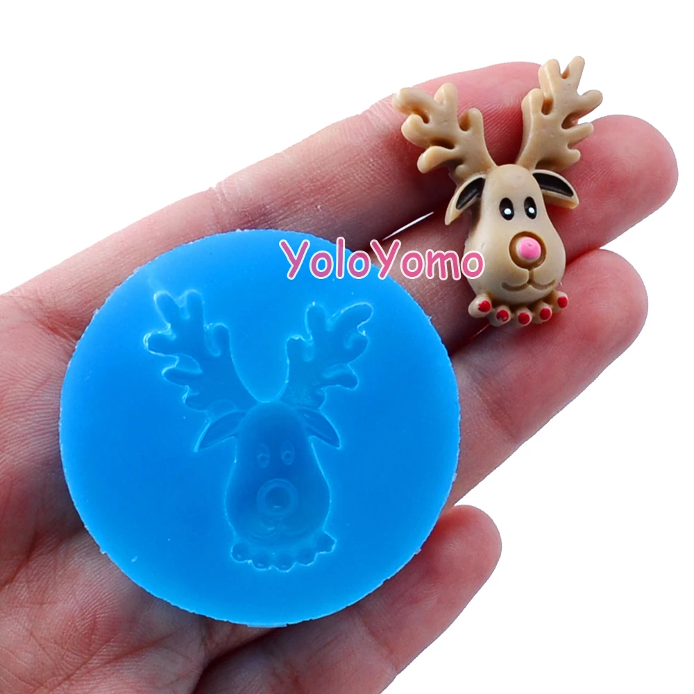 D093YL 27 8 мм собака с рога силиконовые формы Sugarcraft украшения торта помады