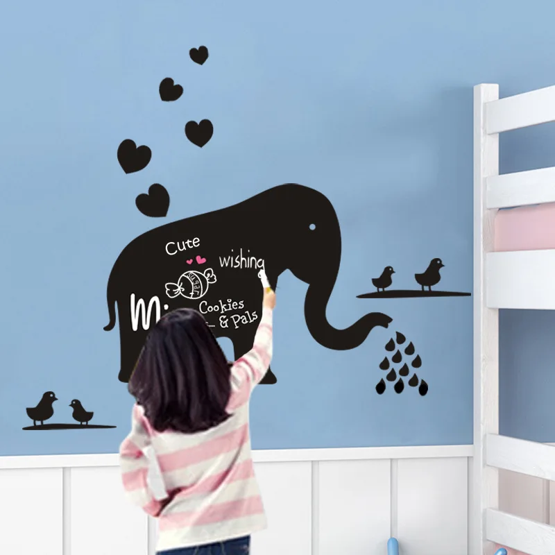 Moveable cute elephant blackboard large stickers creative children painting writing DIY creation cartoon animal stic | Канцтовары для
