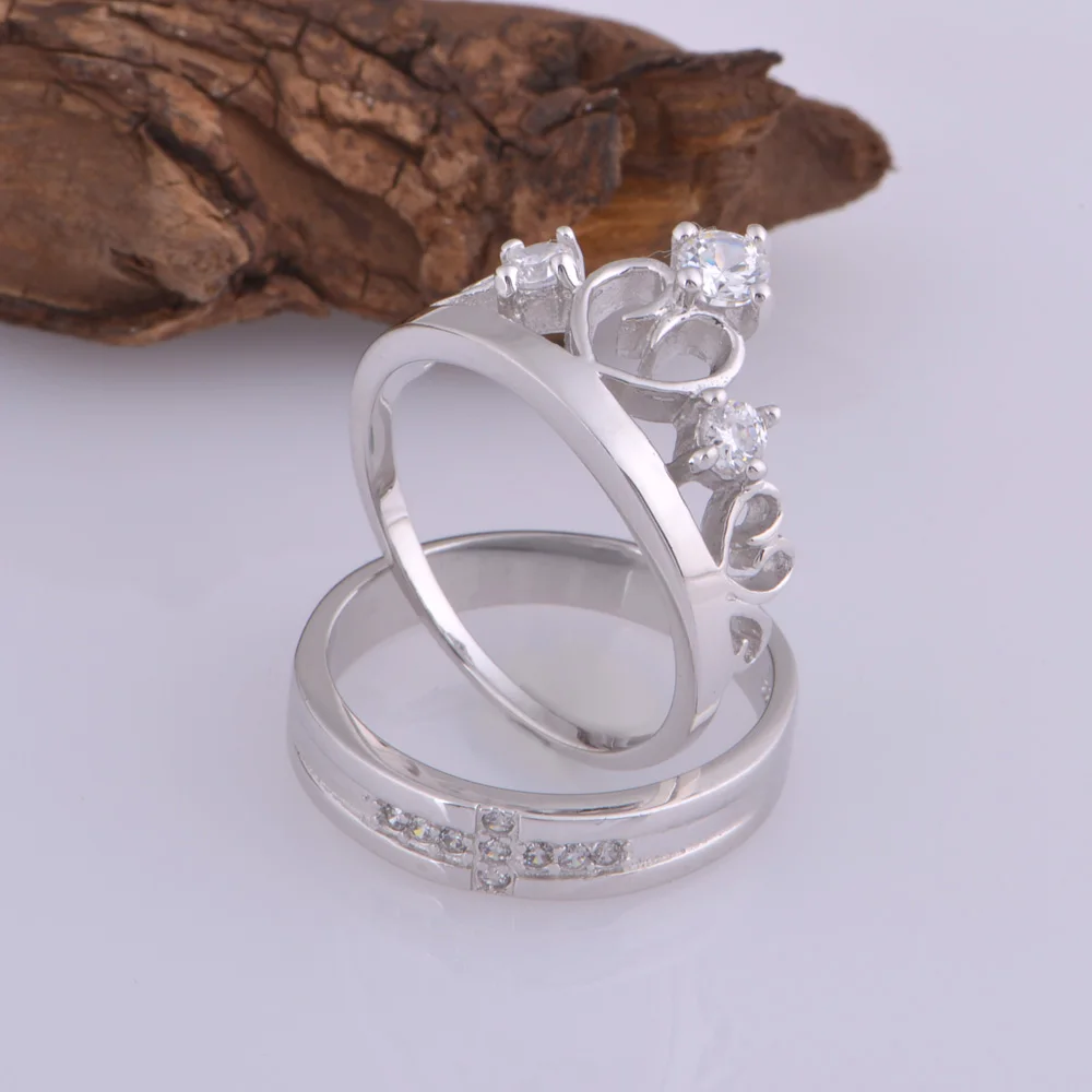 CZ красивое кольцо для пары Vashiria модное позолоченное романтическое влюбленных с