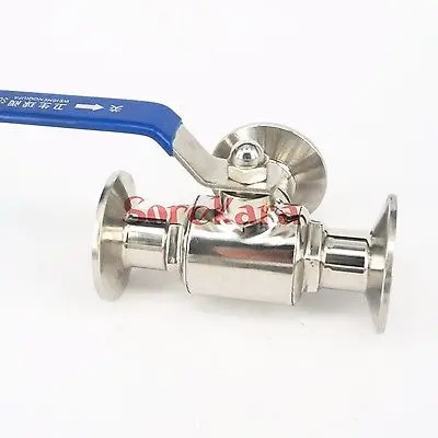 Шаровой кран с тремя отверстиями из нержавеющей стали 304 1 дюйм 25 мм|ball valve|tri clamp