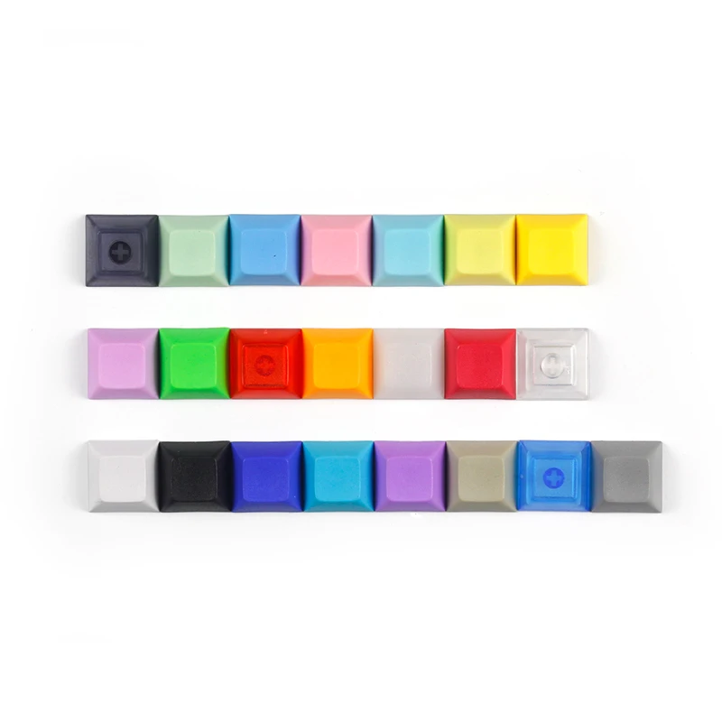 Pbt dsa keycap dsa 1u смешанный цвет красный esc желтый синий колпачки для игровой механической клавиатуры