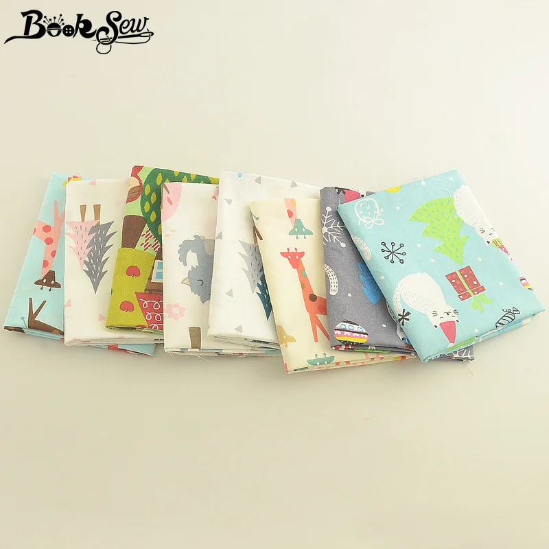 Стеганая Ткань Booksew 100% хлопок Twill 8 шт./лот 40x50 см ткань для скрапбукинга материал