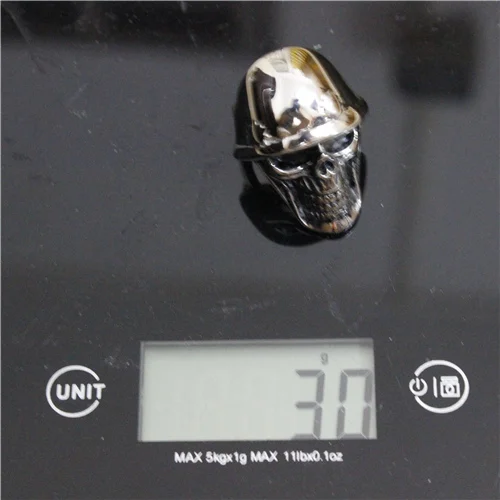Новейший дизайн огромное тяжелое кольцо с черепом из нержавеющей стали 316L для