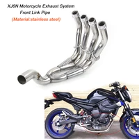51mm motorcycle front pipe stainless steel silencer system for yamaha xj6n 2009 2010 2011 2012 2013 2014 2015 2016 2017 2018