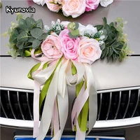 kyunovia wedding car accessory car roof tail simulation decoration wedding car decoration flower ky131