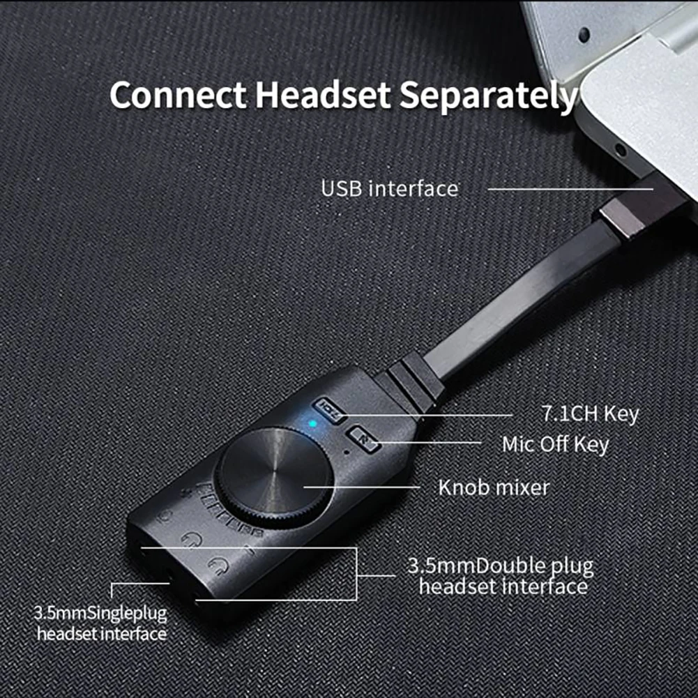 GS3 7,1 канал USB Внешний ПК ноутбук телефон игровая звуковая карта регулятор громкости 2019NEW