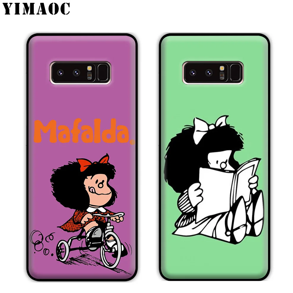 YIMAOC Mafalda милый мягкий силиконовый чехол с рисунком для samsung Galaxy S10 S10e S9 S8 Plus S7 S6 Edge J6