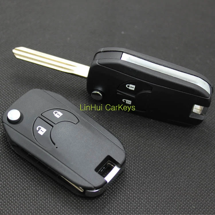 

PINECONE for NISSAN Sunny March Tiida Sylphy 2 Buttons Uncut Brass Blade Modified Remote Blank ABS Key Shell 1 PC