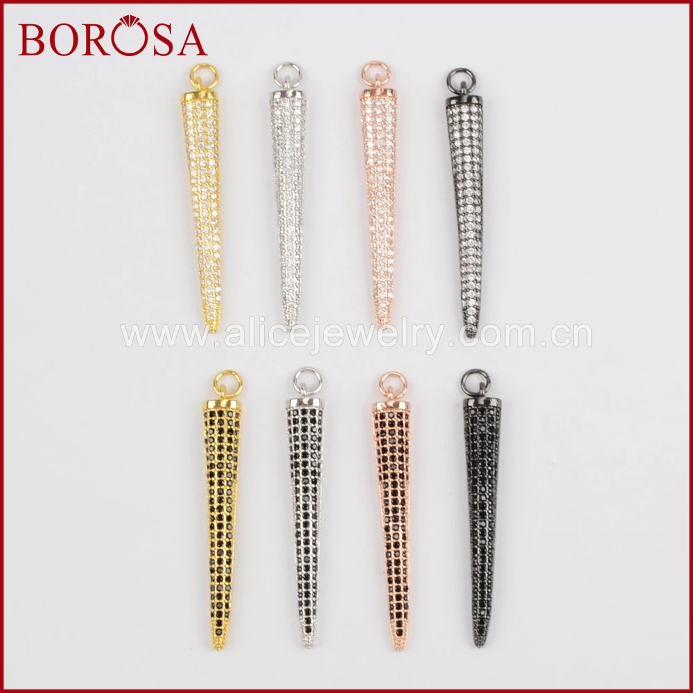 Женская подвеска BOROSA 10 шт. с длинной оплеткой из кубического циркония маленькая