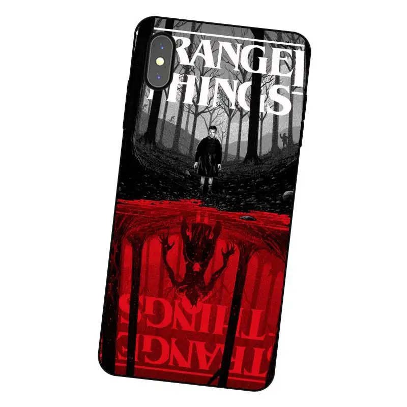 N421 Stranger Things Fear Black Silicone Case Cover For Apple iPhone 11 Pro XR XS Max X 8 7 6 6S Plus 5 5S SE |