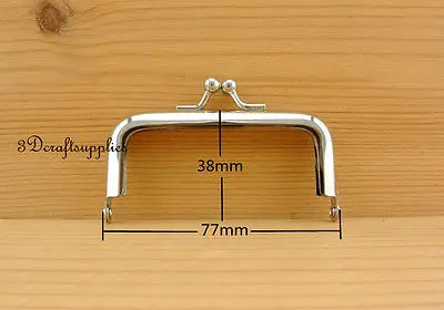 Кошелек для монет рамка с клеем на застежке серебристый 3 дюйма x 1 1/2 A29|coin purse