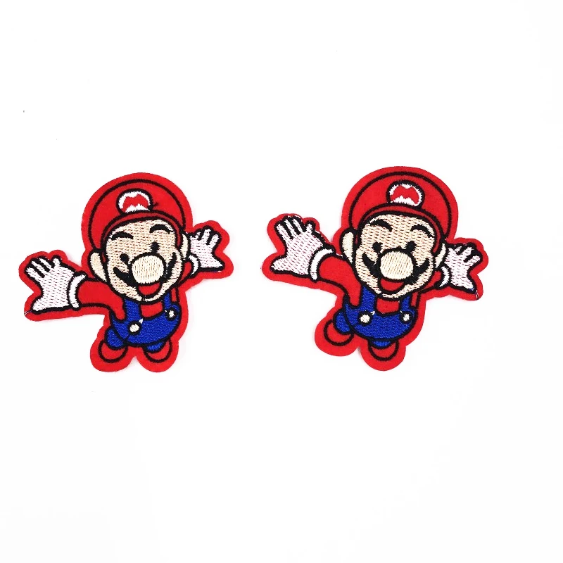 10Pcs/lot Super mario Embroidered Patch for Clothing Iron on Sew Applique Fabric Clothes Shoes Bags DIY Decoration Patches | Дом и сад
