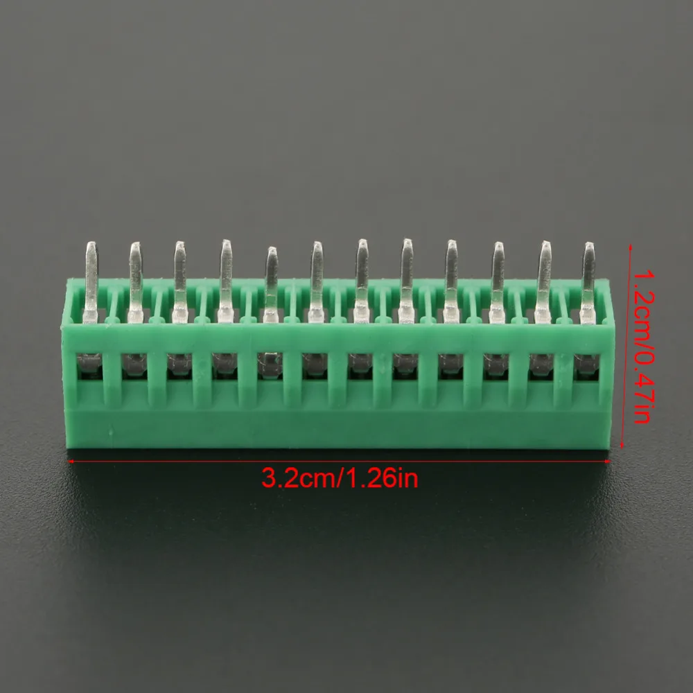 10 шт. 12 Pin клеммный блок универсальный разъем 2 54 мм Шаг PCB винтовой