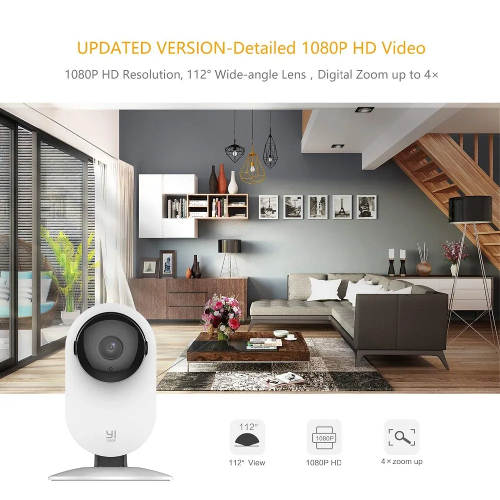 YI 1080p домашняя камера Крытая IP система видеонаблюдения с ночным видением для