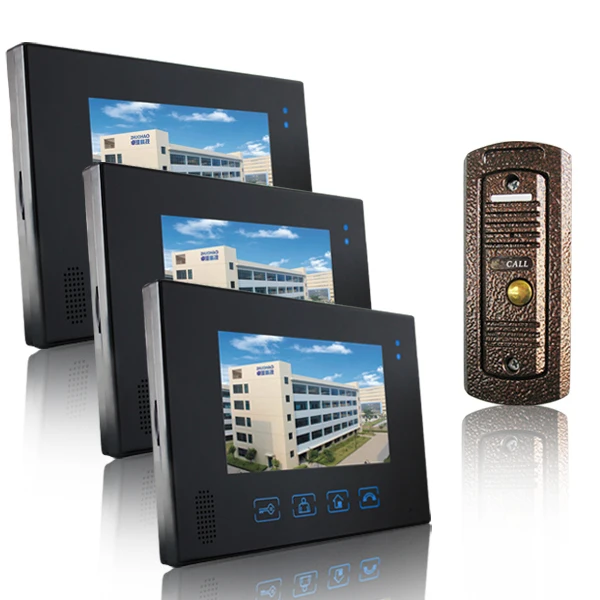 Мин ян подлинная дома 7 дюймов проводной видео-дверной звонок видеодомофон