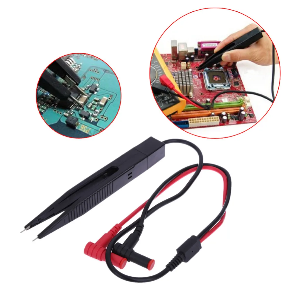 

SMD Inductor Test Clip Probe Tweezers for Resistor Multimeter Capacitor Meter Clip probe for SMD components measure PTSP